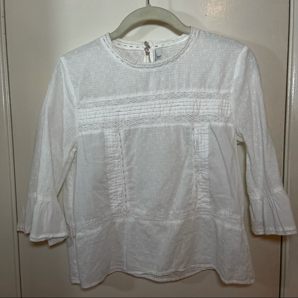 Zara pintuck blouse